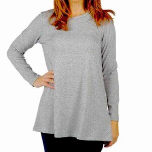 New Mr Max Gray Soft Knit Tunic Top Size Small bin 3F